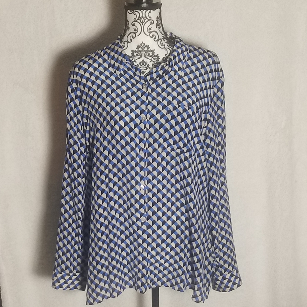 Worthington women's 100% silk shirt xl